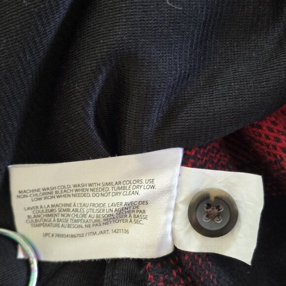 Orvis Shirt Jacket Mens M Buffalo Plaid Flannel Red Black Buttons Pockets Chore - Picture 13 of 15